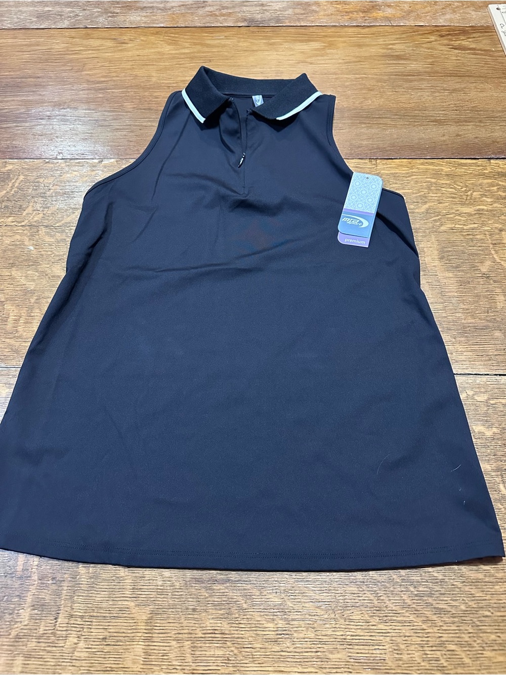 MTA‎ Sport Black sleeveless polo women’s sz medium golf